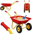 relaxdays Schubkarre f&uuml;r Kinder 2 R&auml;der, (1-tlg), rot