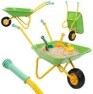 relaxdays Kinder-Gartenset Schubkarre f&uuml;r Kinder, (1-tlg), Hellgr&uuml;n
