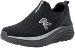 Slipper RIEKER SPORT, Herren, Gr. 40, schwarz (schwarz, grau), Textil, unifarben,