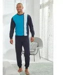 H.I.S Pyjama Schlafanzug f&uuml;r Herren (2 tlg., 1 St&uuml;ck) Schlafanzug mit breitem