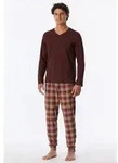 Schiesser Schlafanzug Casual Essentials (2 tlg) mit bequemen B&uuml;ndchen braun S (48)