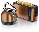 Arendo Fr&uuml;hst&uuml;cks-Set Edelstahl Wasserkocher 1,7l, 2-Scheiben Langschlitz...