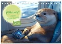 CALVENDO Wandkalender Otterwegs - 12 Monate tierischer Urlaubsspa&szlig;...
