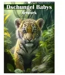 CALVENDO Wandkalender Dschungelbabys - Artwork (Wandkalender 2027 DIN A3 hoch),