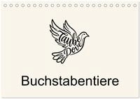 CALVENDO Wandkalender Buchstabentiere (Tischkalender 2027 DIN A5 quer), CALVENDO