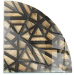 Tulup Bodenschutzplatte Braun Geometrie mit Holz, Geh&auml;rtetem Glas...