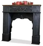 Mirabeau Kaminumbauschrank Kaminkonsole Margaux antikschwarz stilvolles...