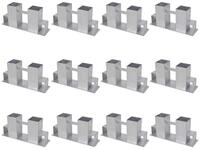vidaXL Bodenanker Brennholzstapelhilfen 12 Stk. 34 x 10 x 15 cm Stahl, (12-St)