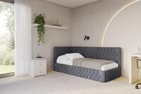 ALTDECOR Jugendbett MULY (Jugendbett mit Bettkasten und Lattenrost, Polsterbett...