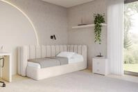 ALTDECOR Jugendbett HUGY (Jugendbett mit Bettkasten und Lattenrost, Polsterbett...