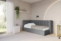 ALTDECOR Jugendbett HUGY (Jugendbett mit Bettkasten und Lattenrost, Polsterbett...