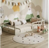 VitaliSpa&reg; Kinderbett Minno, Greige, 205 x 95 cm ohne Matratze (1-tlg)