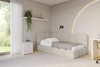ALTDECOR Jugendbett AVRY (Jugendbett mit Bettkasten und Lattenrost, Polsterbett...