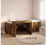 vidaXL Bettgestell vidaXL Hochbett mit Schreibtisch f&uuml;r Kinder Ger&auml;ucherte...