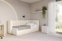 ALTDECOR Jugendbett HUGY (Jugendbett mit Bettkasten und Lattenrost, Polsterbett...