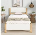 OKWISH Holzbett Kinderbett Jugendbett (mit Kiefernholzrahmen und Mittelfu&szlig;,...