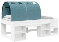 vidaXL Kinderbett 90 x 200 cm Hochbett f&uuml;r Kinder mit Stauraum Wei&szlig; und...