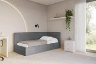 ALTDECOR Jugendbett BEMY (Jugendbett mit Bettkasten und Lattenrost, Polsterbett...