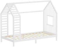 ML-DESIGN Spielbett Hausbett mit Lattenrost, Dach und Fenster, Montessori...