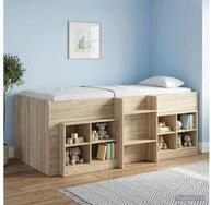 vidaXL Bettgestell vidaXL Hochbett f&uuml;r Kinder Sonoma-Eiche 98,5 x 200 cm