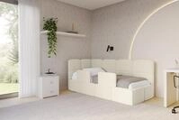ALTDECOR Jugendbett KIVY (Jugendbett mit Bettkasten und Lattenrost, Polsterbett...