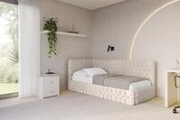 ALTDECOR Jugendbett MULY (Jugendbett mit Bettkasten und Lattenrost, Polsterbett...