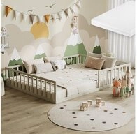 VitaliSpa&reg; Kinderbett Minno, Greige, 140x200 mit Matratze (2-tlg)