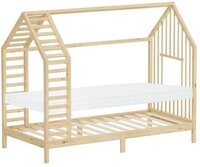 ML-DESIGN Spielbett Hausbett mit Lattenrost, Dach und Fenster, Montessori...