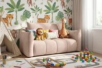 WFL GROUP Kindersofa Lilo Jugendsofa mit Schlaffunktion & Bettkasten,...