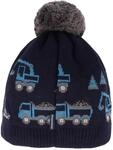 Strickm&uuml;tze MAXIMO, Jungen, Gr. 47, blau (dunkelmarine), Strick, Baumwolle,