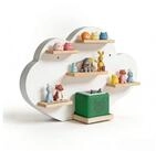 relaxdays Kinderregal Toniebox Regal Wolke, 1-tlg., wei&szlig;