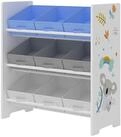 en.casa Kinderregal, &raquo;Boiro&laquo; Spielzeugregal mit 9 Boxen Koala-Motiv