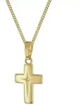 trendor Kreuzkette 28392, Kreuz-Anh&auml;nger f&uuml;r Kinder Gold 585/14K mit