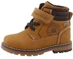 TOM TAILOR Winterstiefelette Klettboots, Schn&uuml;rboots mit Kontrastbesatz braun 19 EU