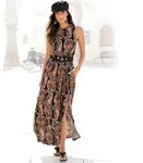 LASCANA Maxikleid mit Paisleyprint und Schlitz, Jerseykleid Sommerkleid mit...
