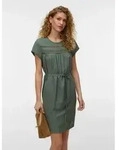 Vero Moda Minikleid VMDEBBIE PLEAT SL SHORT DRESS WVN Viskose, Bindeg&uuml;rtel...