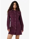 Cordkleid NOISY MAY "NMCORD NEW SIGNE L/S DRESS NOOS", Damen, Gr. M, N-Gr, lila