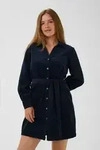 Culture Blusenkleid Kleid CUkalla blau M