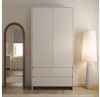 Selsey Kleiderschrank LUMMO 2-t&uuml;rig mit Kleiderstange und 2 Schubladen,...