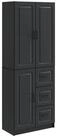 vidaXL Sideboard Schrankset 2 stk. Schwarz Holzwerkstoff (2 St)