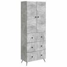 vidaXL Schranksystem Schrankset 2 stk. 66 x 34,5 x 90 cm Holzwerkstoff Betongrau