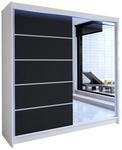 MIRJAN24 Kleiderschrank Talin III (mit Spiegel, Kleiderstange, Schiebet&uuml;ren)