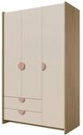 MIRJAN24 Kleiderschrank Lexi 3D2S 01 (mit drei Dreht&uuml;ren und zwei Schubladen)