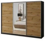 Masseno Schwebet&uuml;renschrank NATA 250 cm Kleiderschrank mit Spiegel 3 T&uuml;ren...