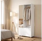 HOMCOM Kleiderschrank Garderobe Set mit Spiegel, Flurgarderobe (Set, 1-St., 1er...