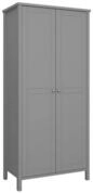 ebuy24 Kleiderschrank Trone Kleiderschrank 2 T&uuml;ren, graulackiert.