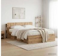 vidaXL Kopfteil vidaXL Kopfteil Schrank Artisan-Eiche 160 cm Holzwerkstoff