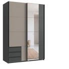 luma-home Schwebet&uuml;renschrank 22680 (B135/H198/T65 cm, Kleiderschrank 2-t&uuml;rig...