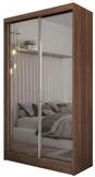 Masseno Schwebet&uuml;renschrank BELLINA 120 cm Kleiderschrank mit Spiegel 2 T&uuml;ren