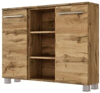 Lomadox Sideboard LOUNY-03, Badschrank Badkommode Badezimmer Schrank Eiche 90/66/20